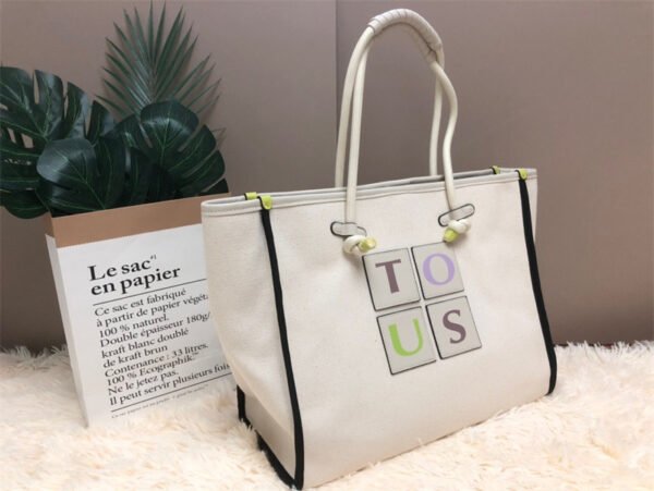 tous large canvas shopping bag 5271-176