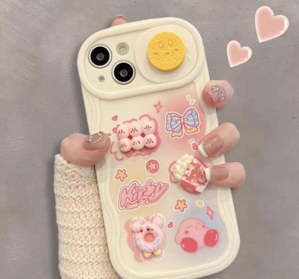 3D Cheese Bear Sliding Window case for iPhone 14 Cute Cartoon Women lovely phone cover