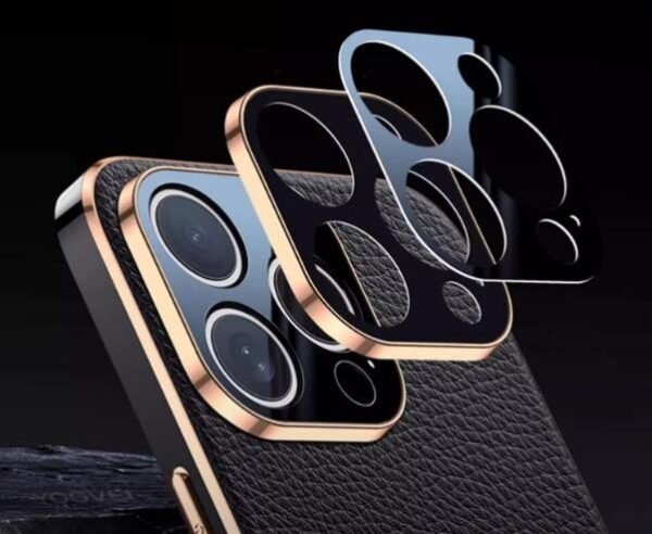 Genuine leather case for iPhone14promax men business style phone case